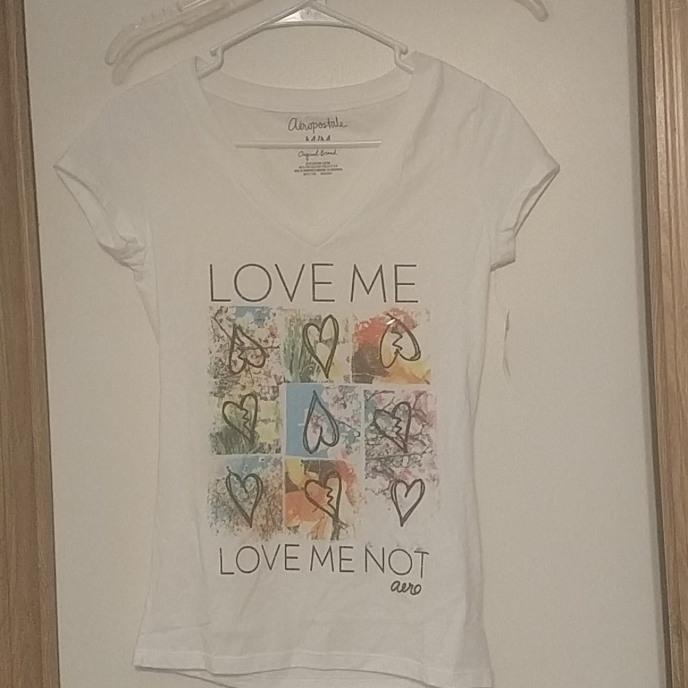 Aeropostale Love Me Love Me Not Shirt Sz M